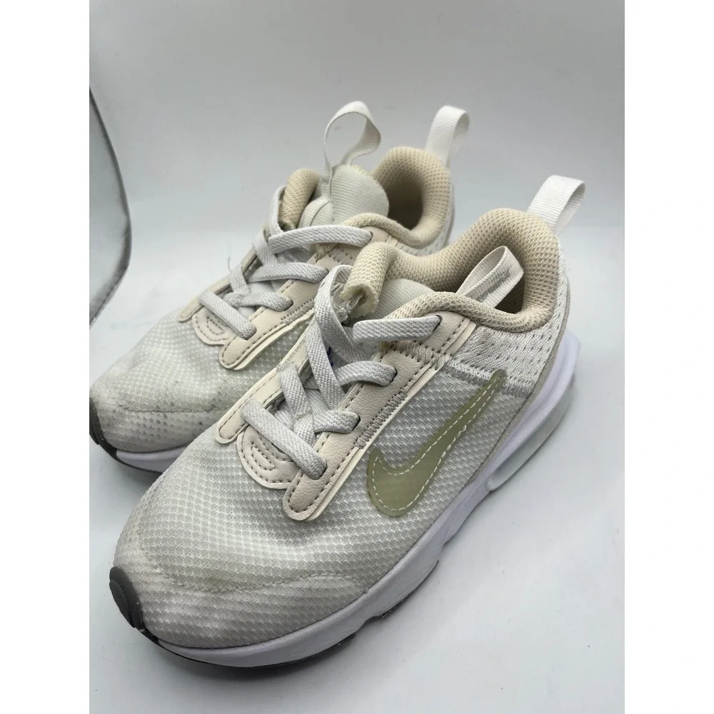 Nike Air Max Kids Shoes Toddler White Beige Low Top Sneakers‎ Size 10C